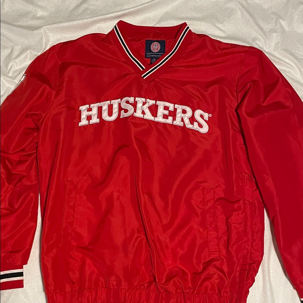 Red Huskers Pullover Jacket